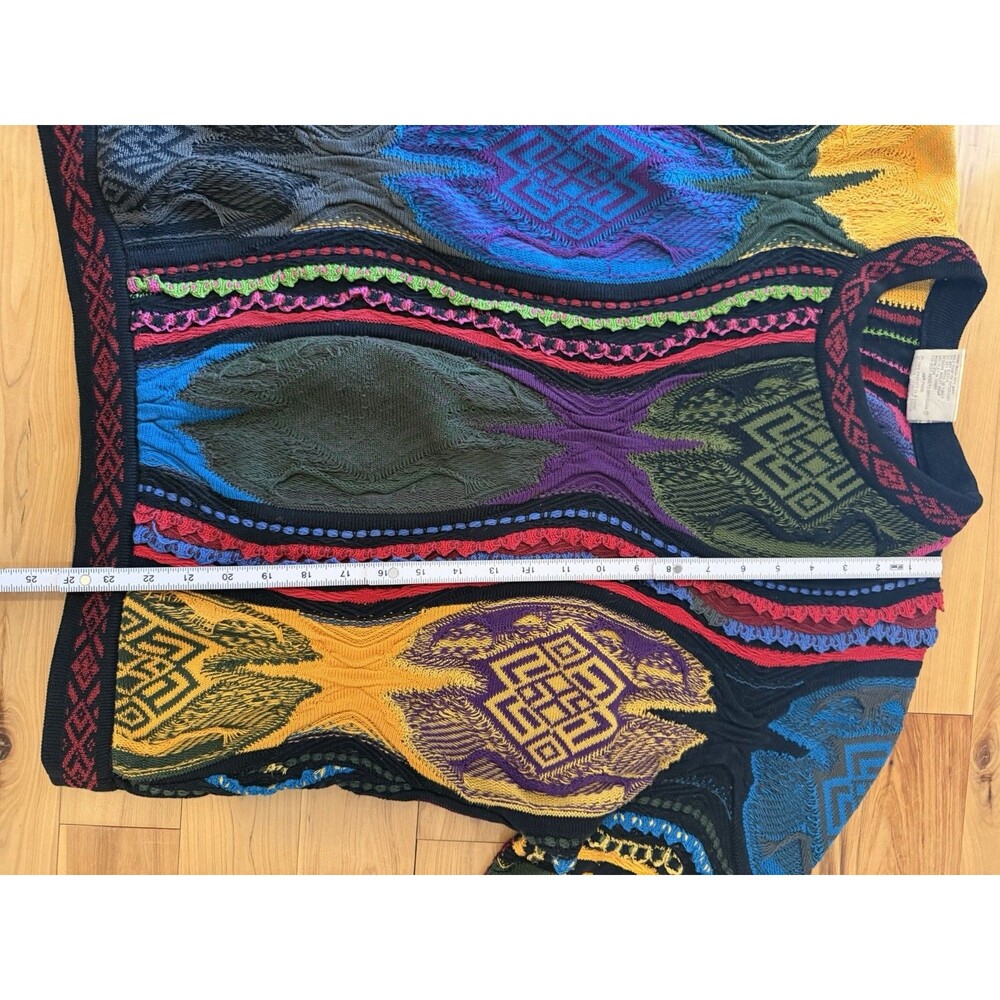 Vintage COOGI Australia Sweater Mens M Fits XL Biggie 3D Knit Mercerized Cotton - Picture 8 of 9